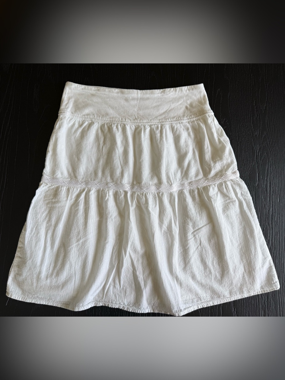 Prana Taja Organic Cotton A-Line Midi Skirt, Size XS, White Color, Beach ready! - Picture 6 of 16